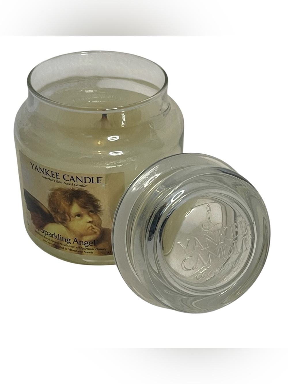 Yankee Candle 14.5 Oz Sparkling Angel Jar With Lid Retired Scent Single Wick